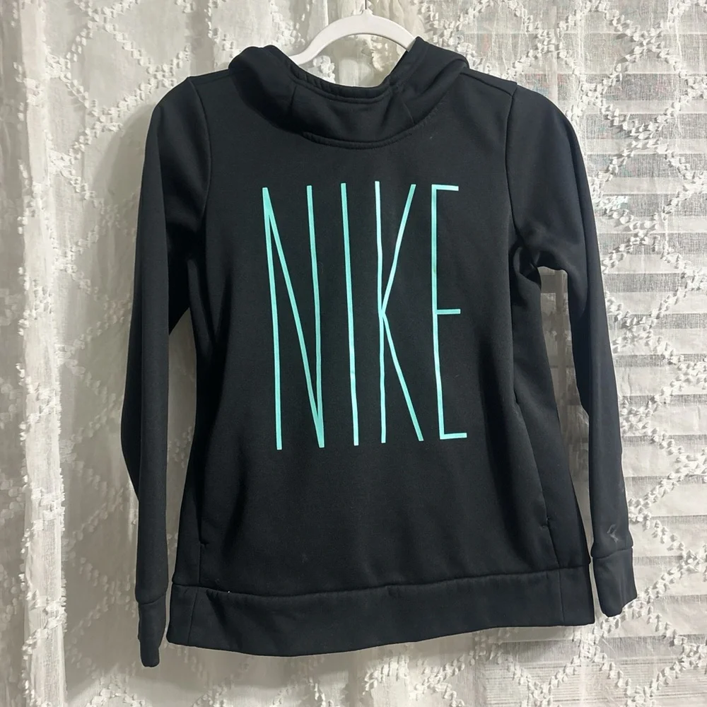 Girls/ Women's Black Fitted Nike Hoodie Size Small Pre-Owned